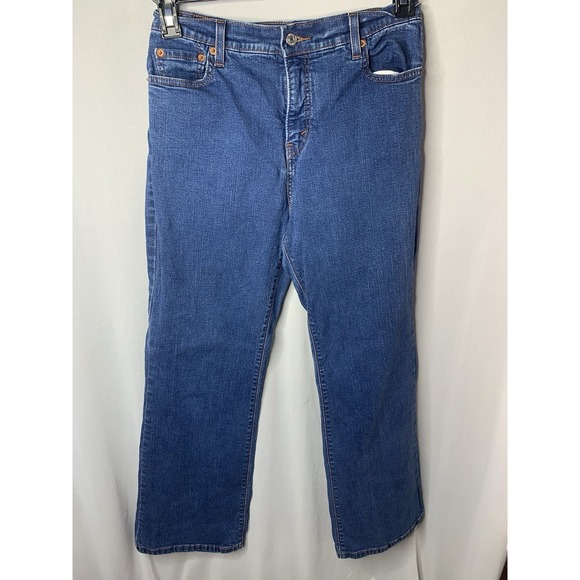 vintage levis 512 jeans womens‎ slimming Bootcut Blue Jeans Women's Sz 12PM - Picture 1 of 8